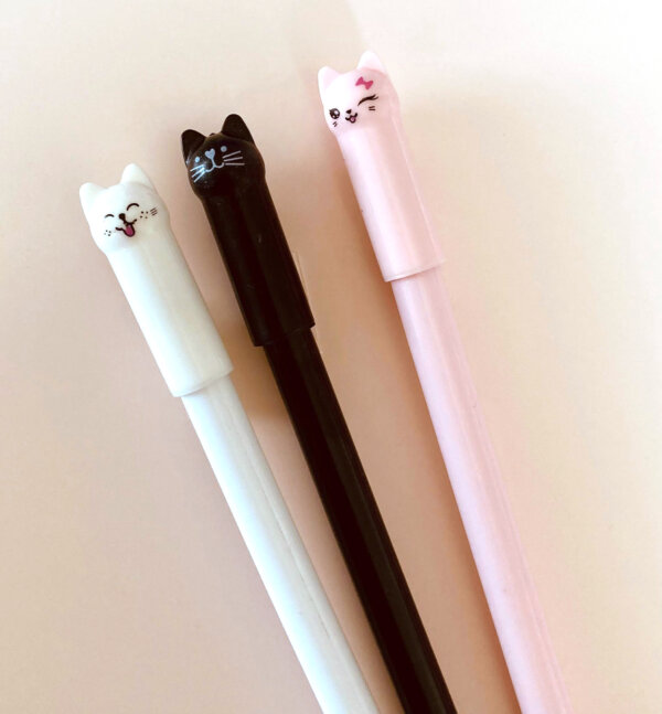 עט חתול, עט, עטים, עטים חמודים, מוצרי נייר, כלי כתיבה, חנות מוצרי נייר, עטים מעוצבים, מתנה לילדה, מתנה מושלמת